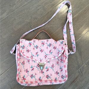 Emile et Ida Floral Quilted Messenger Bag